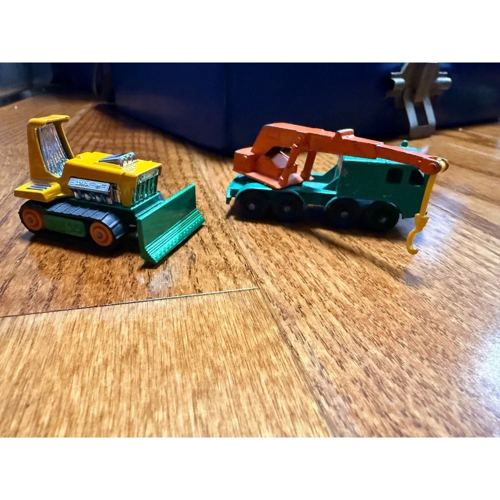 Vintage Matchbox Lesney Construction Lot Foden Concrete Crane Big Bull 1969 1975
